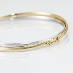 Bracelet Jonc Catalin 2 Fils Flexibles Or Bicolore -Fanny Boutique B3BF2W0372 view2