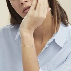 Bracelet Cameo Maille Alternee 1/3 Or Bicolore 10 Bracelet Cameo Maille Alternee 1/3 Or Bicolore -Fanny Boutique B3BF2W0376 model0