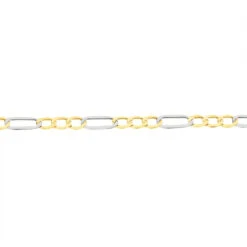 Bracelet Cameo Maille Alternee 1/3 Or Bicolore 8 Bracelet Cameo Maille Alternee 1/3 Or Bicolore -Fanny Boutique B3BF2W0376 view1