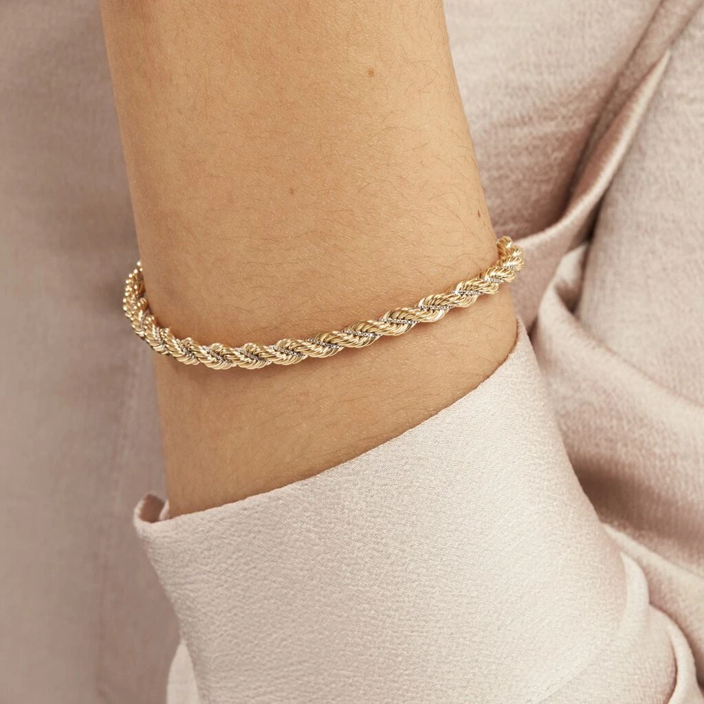 Bracelet Jerry Maille Corde Et Venitienne Or Bicolore 7 Bracelet Jerry Maille Corde Et Venitienne Or Bicolore – Image 5