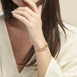 Bracelet Or Bicolore Acanthus -Fanny Boutique B3BF2W0418 model0