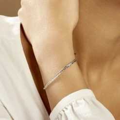 Bracelet Ivy Maille Haricot Or Blanc -Fanny Boutique B3BFBW0303 model1 1