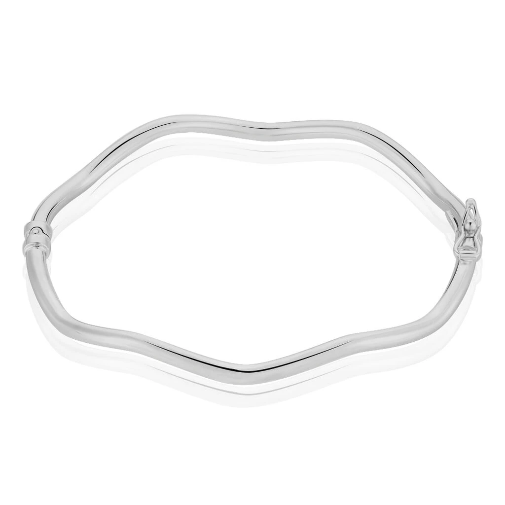 Bracelet Jonc Jennie Ondule Or Blanc 3 Bracelet Jonc Jennie Ondule Or Blanc