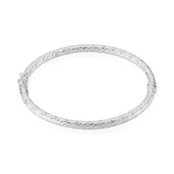 Bracelet Jonc Jennie Diamante Or Blanc