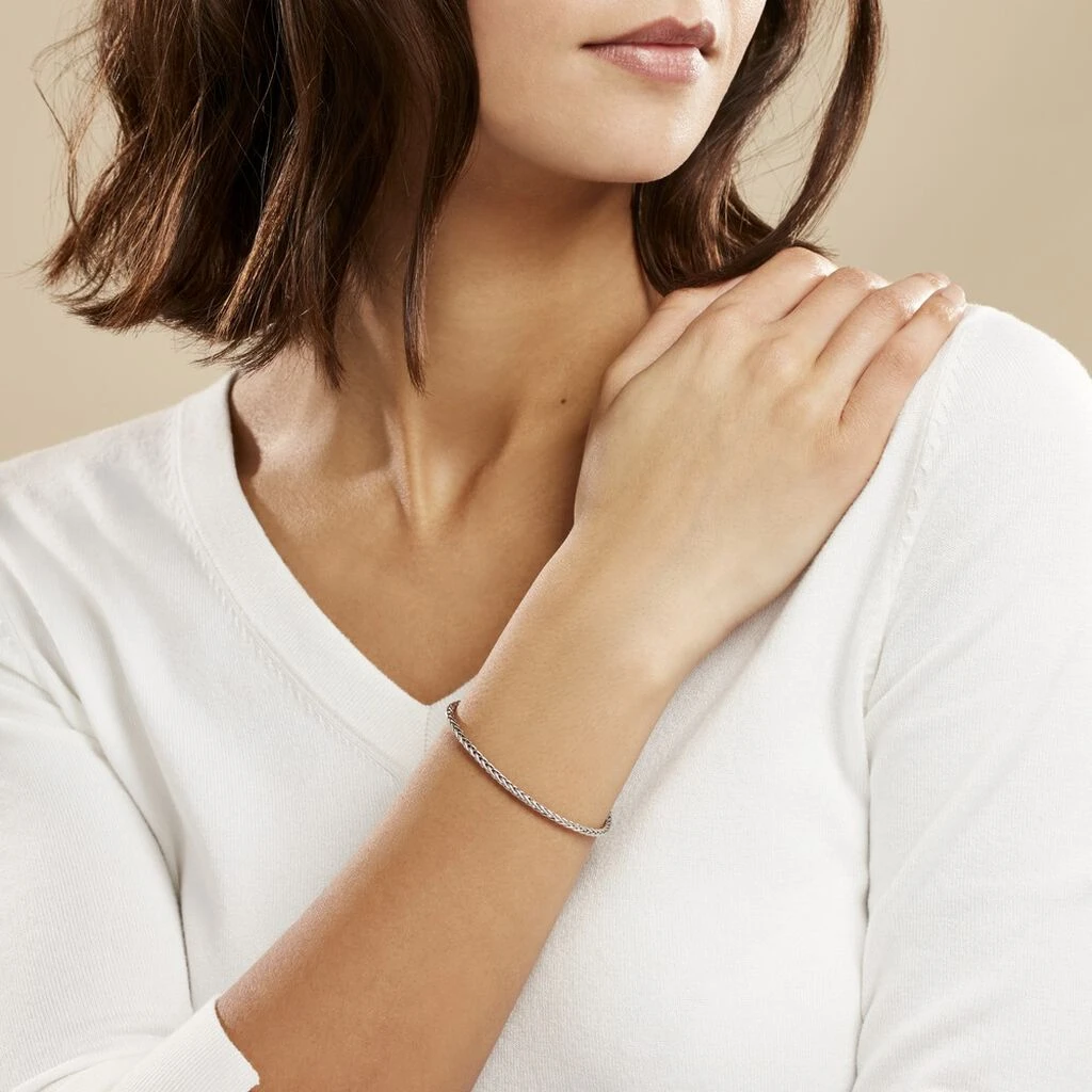 Bracelet Jayna Maille Palmier Or Blanc 6 Bracelet Jayna Maille Palmier Or Blanc – Image 4