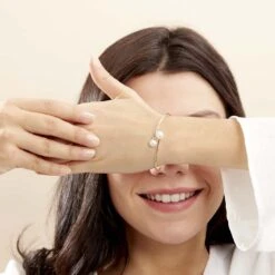 Bracelet Jonc Sammy Or Jaune Perle De Culture -Fanny Boutique B3BFJU2197 model0