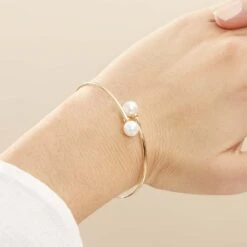 Bracelet Jonc Sammy Or Jaune Perle De Culture -Fanny Boutique B3BFJU2197 model1