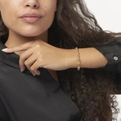 Bracelet Diona Maille Boule Or Jaune -Fanny Boutique B3BFJW001R model0