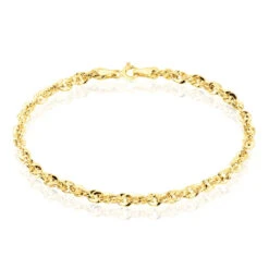 Bracelet Jerry Maille Corde Facettee Or Jaune