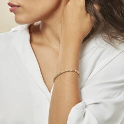 Bracelet Jerry Maille Corde Facettee Or Jaune -Fanny Boutique B3BFJW002V model1