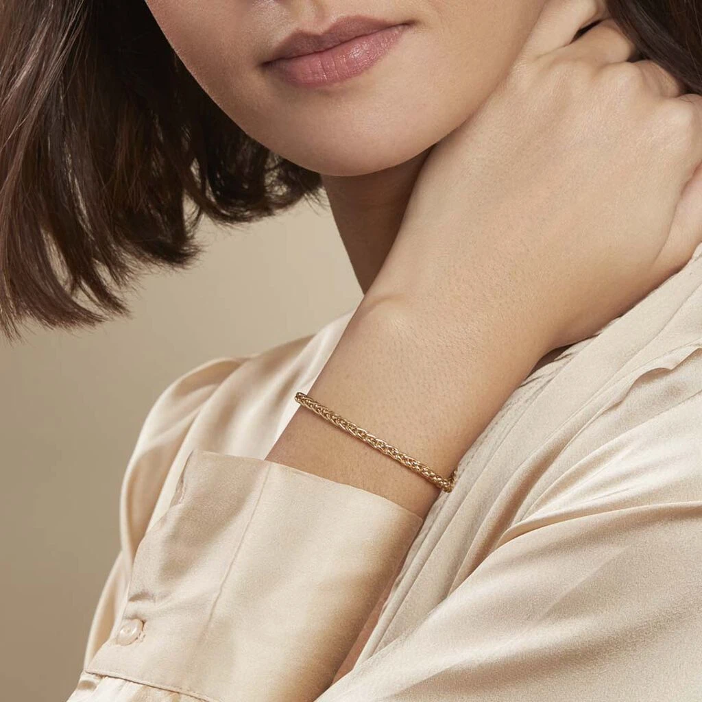 Bracelet Jayna Maille Palmier Or Jaune 5 Bracelet Jayna Maille Palmier Or Jaune – Image 3