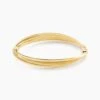 Bracelet Jonc Claudie 3 Fils Entrelaces Or Jaune