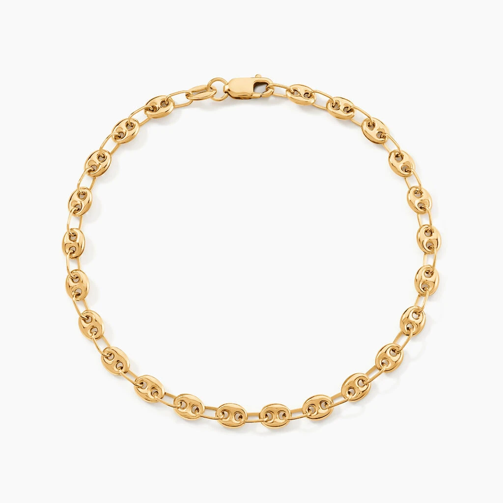 Bracelet Dami Maille Grain De Cafe Or Jaune 3 Bracelet Dami Maille Grain De Cafe Or Jaune