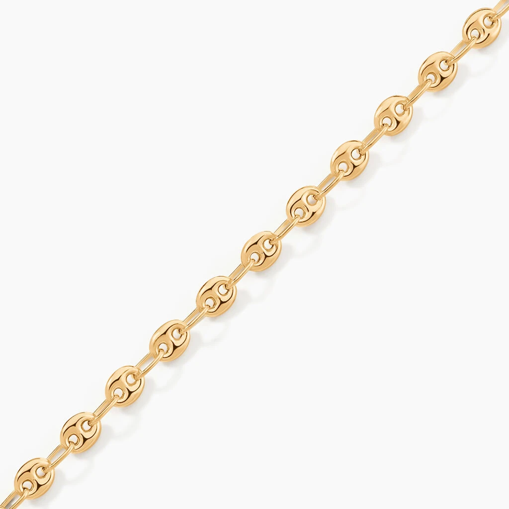 Bracelet Dami Maille Grain De Cafe Or Jaune 4 Bracelet Dami Maille Grain De Cafe Or Jaune – Image 2