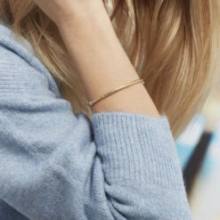 Bracelet Jonc Cleanne Fil Rond Or Jaune -Fanny Boutique B3BFJW00AN model1