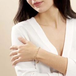 Bracelet Carlo Maille Marine Ronde Or Jaune -Fanny Boutique B3BFJW0122 model0