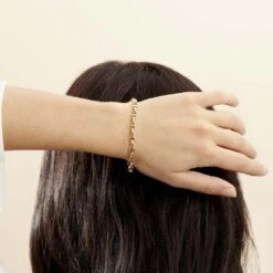 Bracelet Carlo Maille Marine Ronde Or Jaune -Fanny Boutique B3BFJW0122 model1