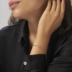 Bracelet Daisy Maille Cheval Or Jaune -Fanny Boutique B3BFJW0650 model1