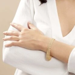 Bracelet Jerry Maille Corde 4 Rangs Or Jaune -Fanny Boutique B3BFJW0678 model0 1