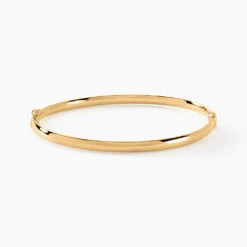 Bracelet Jonc Cynthia Fil Plat Lisse Or Jaune