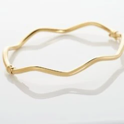 Bracelet Jonc Jennie Ondule Or Jaune -Fanny Boutique B3BFJW0780 view2