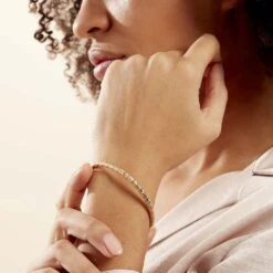 Bracelet Jonc Jennie Diamante Or Jaune -Fanny Boutique B3BFJW0781 model1