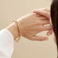 Bracelet Maille Or Jaune -Fanny Boutique B3BFJW0788 model1