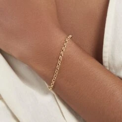 Bracelet Jodie Maille Jaseron Or Jaune -Fanny Boutique B3BFJW0837 model1