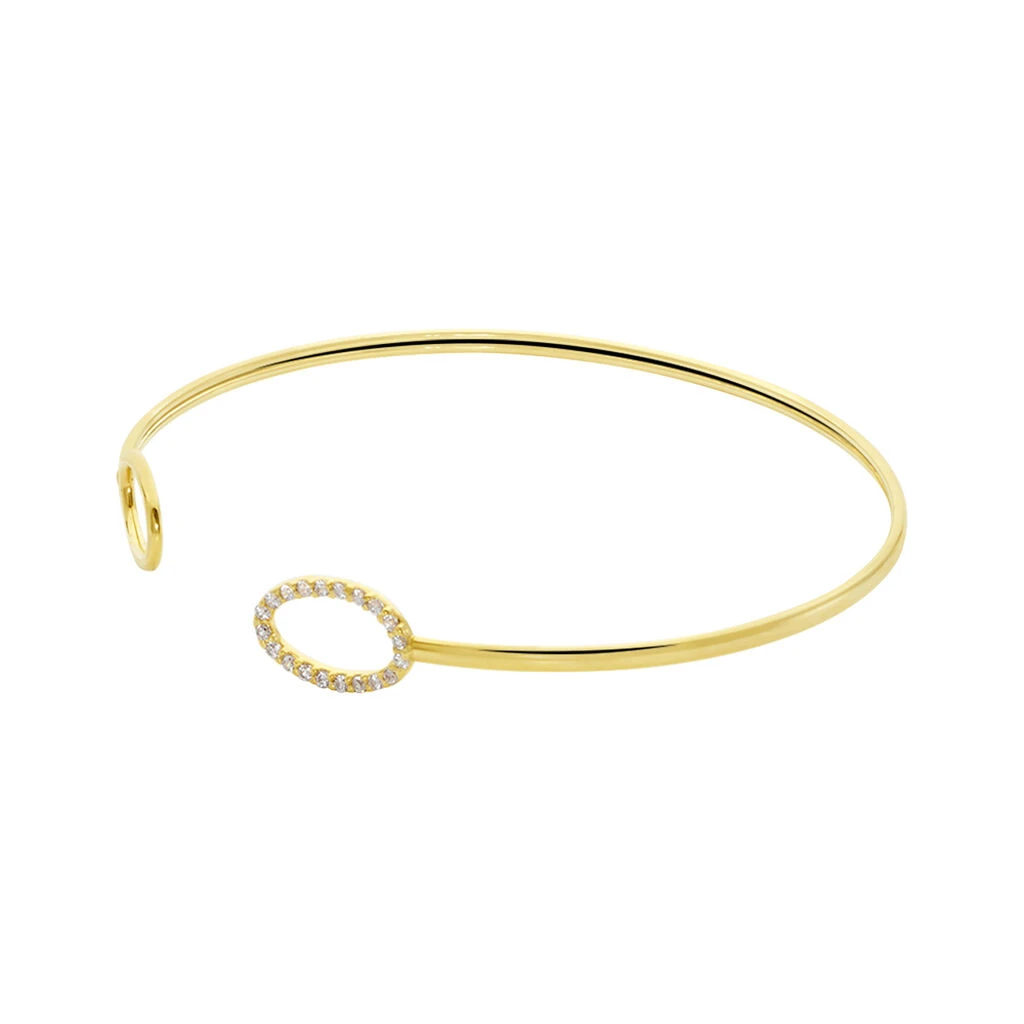 Bracelet Jonc Seth Or Jaune Oxyde De Zirconium 4 Bracelet Jonc Seth Or Jaune Oxyde De Zirconium – Image 2