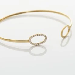 Bracelet Jonc Seth Or Jaune Oxyde De Zirconium 9 Bracelet Jonc Seth Or Jaune Oxyde De Zirconium -Fanny Boutique B3BFJZW098 view2