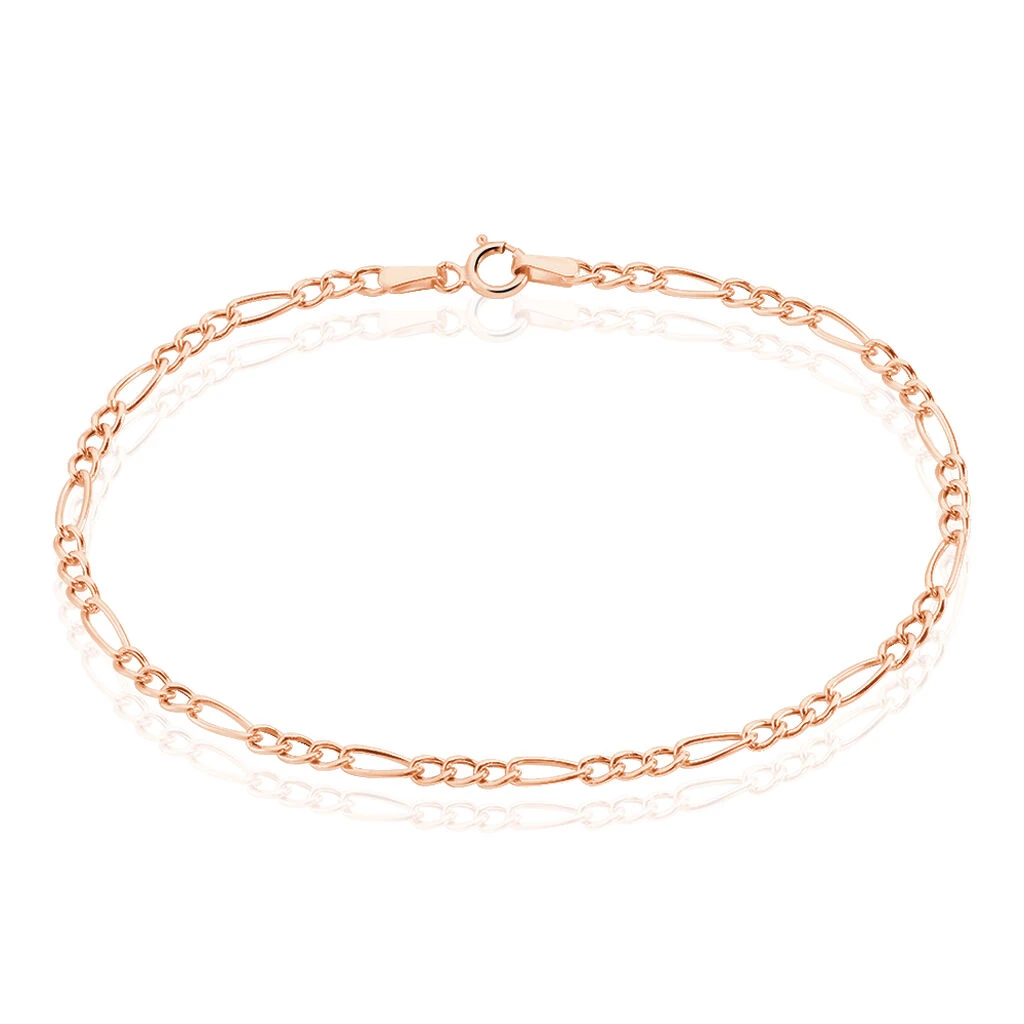 Bracelet Cameo Maille Alternee 1/3 Or Rose 3 Bracelet Cameo Maille Alternee 1/3 Or Rose