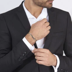 Bracelet Iris Maille Gourmette Or Bicolore -Fanny Boutique B3BH2W0022 model0