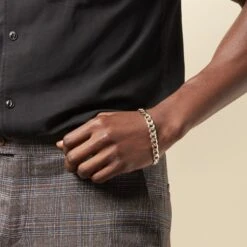 Bracelet Iris Maille Gourmette Or Bicolore -Fanny Boutique B3BH2W0022 model1