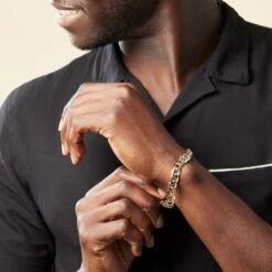 Bracelet Iris Maille Gourmette Or Bicolore -Fanny Boutique B3BH2W0022 model2