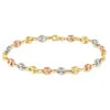 Bracelet Dami Maille Grain De Cafe Or Tricolore