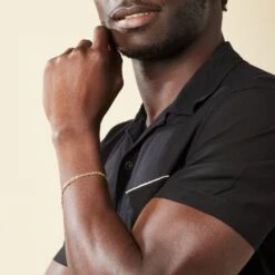 Bracelet Capucin Maille Marine Plate Or Jaune -Fanny Boutique B3BHJW0121 model1