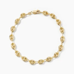 Bracelet Maille Dami Maille Grain De Cafe Or Jaune