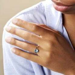 Bague Bonnie Or Bicolore Topaze -Fanny Boutique B3DF2TB004 model1