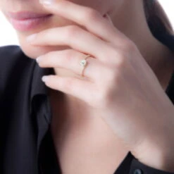 Bague Loriane Or Blanc Aigue Marine Et Diamant -Fanny Boutique B3DFBAB119 model0