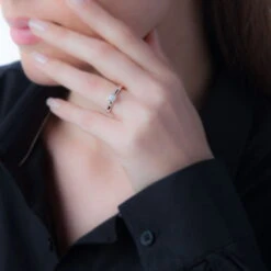 Bague Solitaire Collection Grace Or Blanc Diamant -Fanny Boutique B3DFBDN172 model0