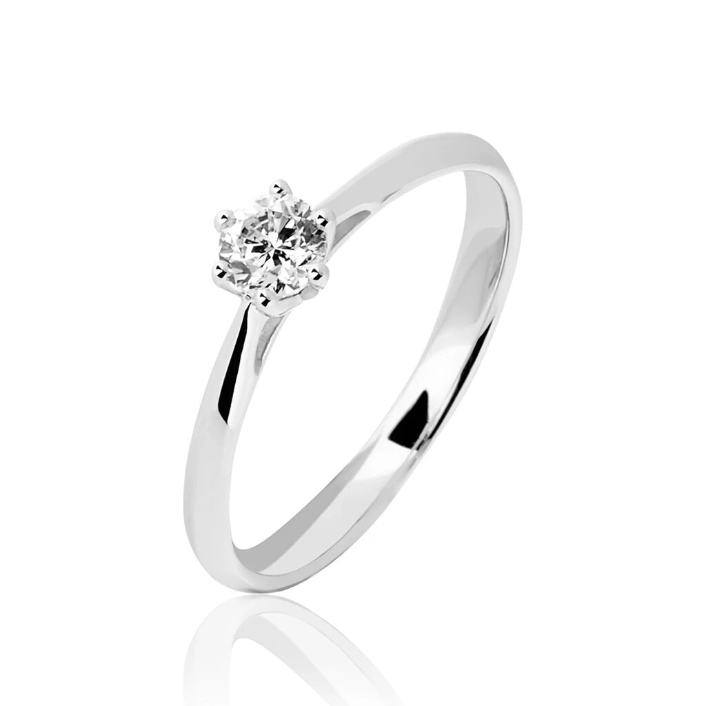 Bague Solitaire Veronika Or Blanc Diamant 2 Bague Solitaire Veronika Or Blanc Diamant