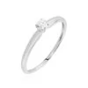 Bague Solitaire Flora Or Blanc Diamant