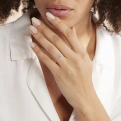 Bague Vrille Accompagnee Or Blanc Diamant -Fanny Boutique B3DFBDW386 model1