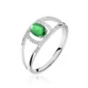 Bague Or Blanc Emeraude Et Diamant -Fanny Boutique B3DFBEV287 master
