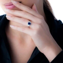 Bague Lea Or Blanc Rubis Et Diamant -Fanny Boutique B3DFBRR397 model0