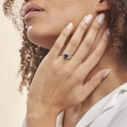 Bague Jess Or Blanc Saphir Et Diamant -Fanny Boutique B3DFBSB432 model0