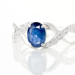 Bague Jess Or Blanc Saphir Et Diamant -Fanny Boutique B3DFBSB432 view3