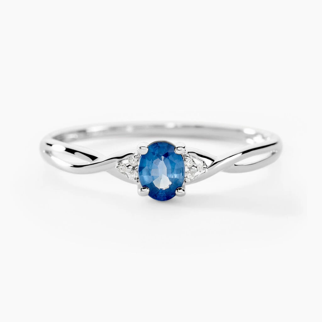 Bague Cassie Or Blanc Saphir Et Diamant 3 Bague Cassie Or Blanc Saphir Et Diamant