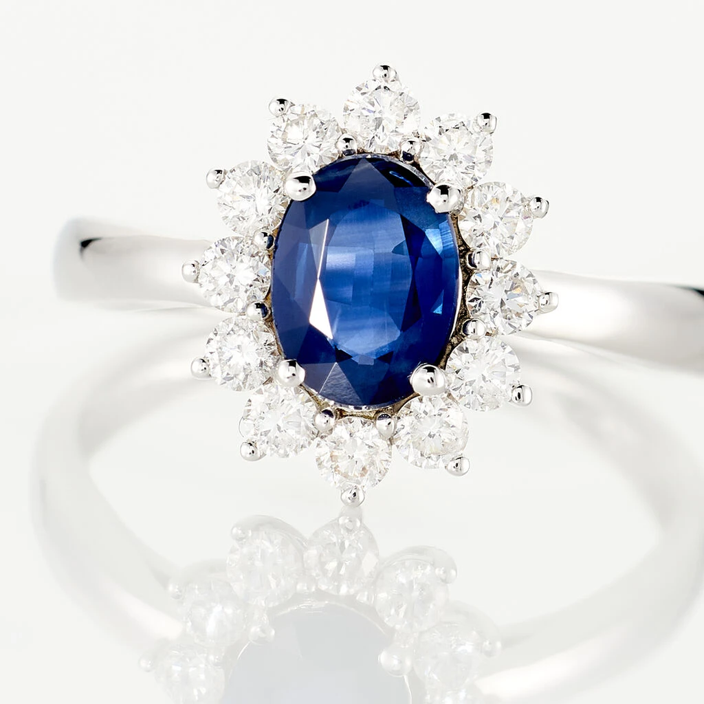 Bague Vladimir Or Blanc Saphir Et Diamant 6 Bague Vladimir Or Blanc Saphir Et Diamant – Image 4