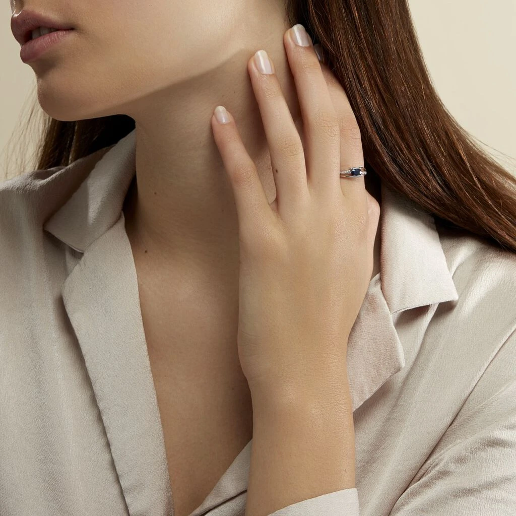 Bague Viyan Or Blanc Saphir Et Diamant 7 Bague Viyan Or Blanc Saphir Et Diamant – Image 5